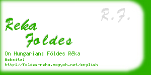 reka foldes business card